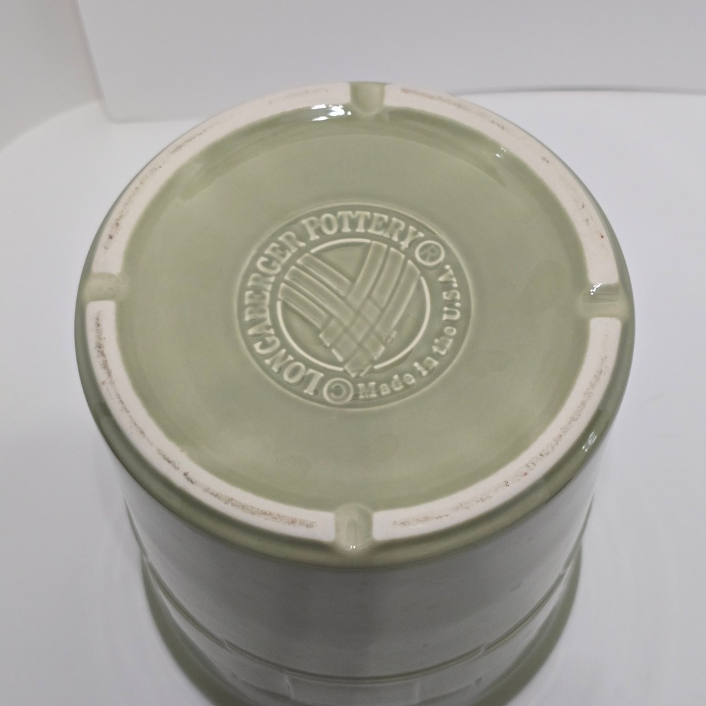 Longaberger Pottery Woven Traditions Sage 2 Quart Utensil Crock - Picture 3 of 4